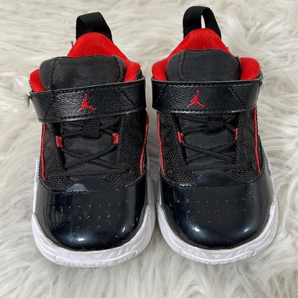 Nike Air Jordan Stay Loyal Black Red Bred DC7231-001 Toddler Baby Shoes 5C - Picture 3 of 15